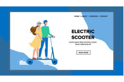 Electric Scooter Eco Safe Urban Transport Vector