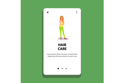 Hair Care And Hairstyle Beauty Salon Girl Vector