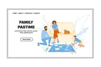 Family Pastime And Enjoyment Board Game Vector