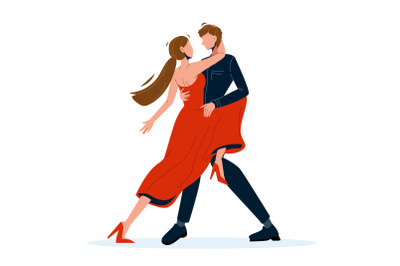 Tango Dance Dancing Couple Man And Woman Vector