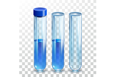 Chemical Laboratory Flask Collection Set Vector Illustration