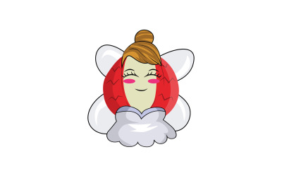 Lychee Fruit Fairy Cartoon Character