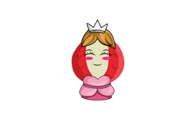 Lychee Fruit Princess Cartoon Character