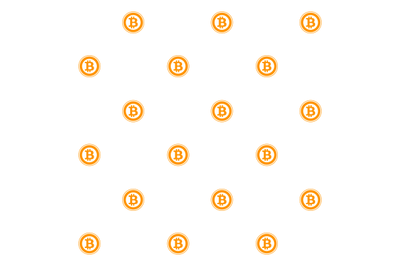 Bitcoin seamless pattern flat