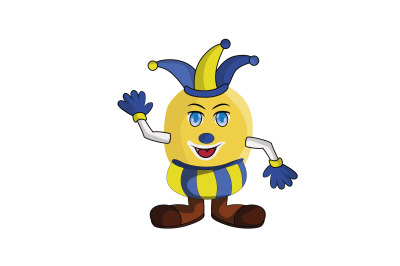 Lemon Fruit Clown Cartoon Character