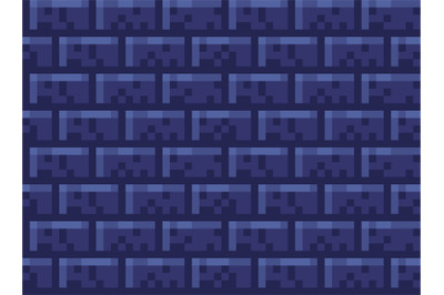 Pixel brick wall seamless pattern wallpaper stone