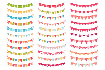 Bunting flags collection for decoration party&2C; celebration birthday