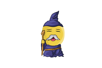 Lemon Fruit Wizard Cartoon Character