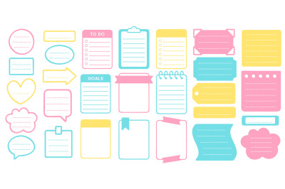 Planner stickers and frames set. Sticker planner template