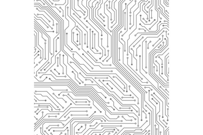 Seamless circuit board. Digital technology electrical scheme printed m