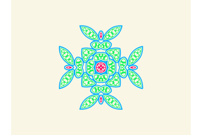 Ornament Abstract Blue Green Pink Color