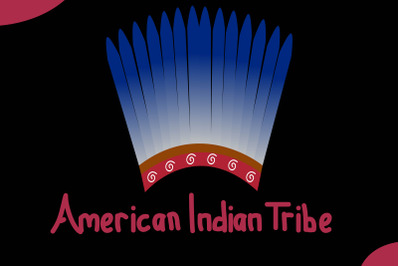 American Tribe Fashion Flat Illustration