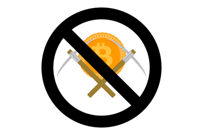 Ban on mining cryptocurrency bitcoin of symbol