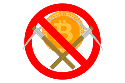 Ban mining and forbidden bitcoin symbol