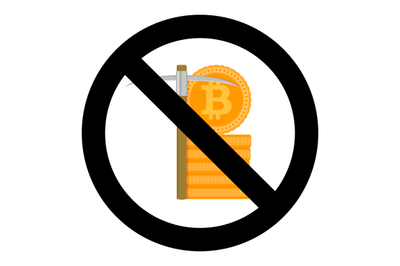 Ban mine bitcoin symbol