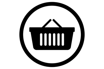 Shopping bag supermarket for hand icon