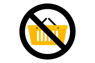 Not shopping icon