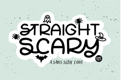 STRAIGHT SCARY Halloween Font