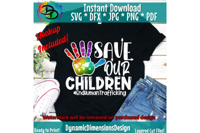 Save Our Children Svg, Human Trafficking awareness, Red X, Slavery, tr