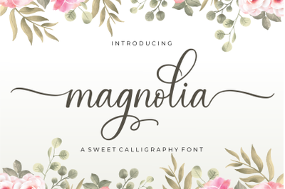 Magnolia Sweet Calligraphy