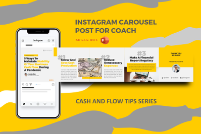 Money management instagram carousel powerpoint template