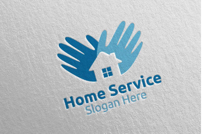 Hand Real Estate and Fix Home Repair Services Logo 22