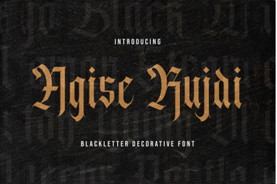 Agise Rujdi - Blackletter Decorative Font