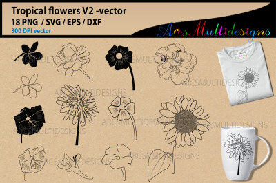 Flower silhouette svg &2F; Sunflower svg