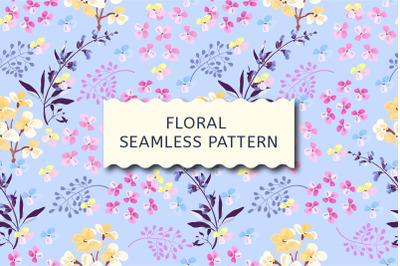 Cute floral seamless pattern.