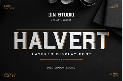 Halvert-Layered Display Font