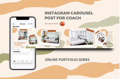 Mini online interior photography portfolio instagram carousel powerpoi