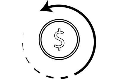 Cashback icon with coin