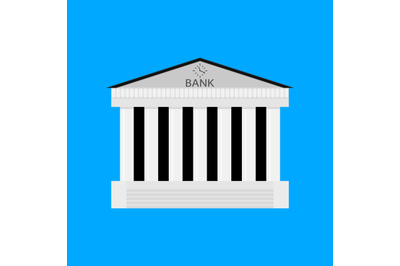 Bank buildiing isolated