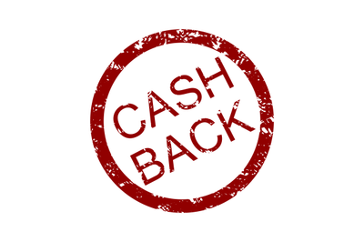 Cash back rubber stamp round