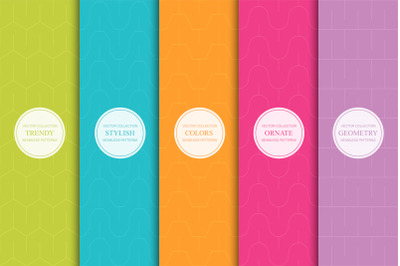 Colorful seamless minimal patterns