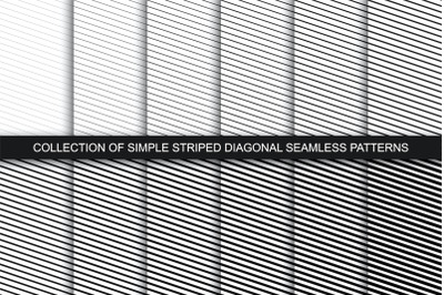 Diagonal seamless striped patterns