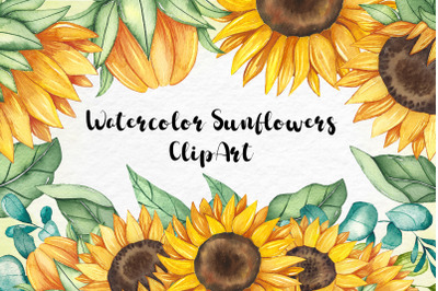 watercolor Sunflowers clipart