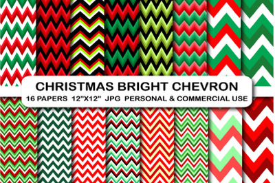Chevron digital paper Zigzag paper digital Christmas