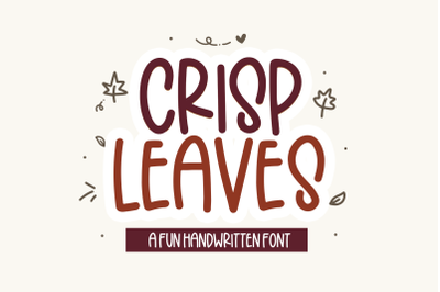 Crisp Leaves - Handwritten Font with Fall Doodles!
