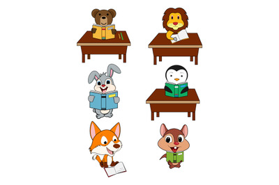 cute animal school