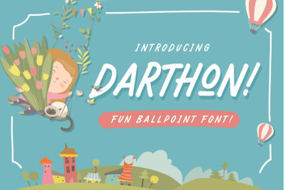 Darthon! - Fun Ballpoint Typeface