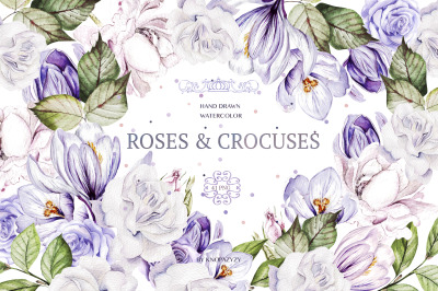 Watercolor Roses &amp;amp;amp; Crocuses