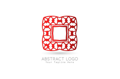 Logo Abstract Gradation Red Color