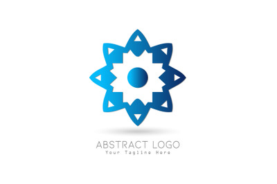 Logo Abstract Gradation Blue Color