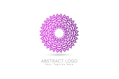 Logo Abstract Gradation Purple Color