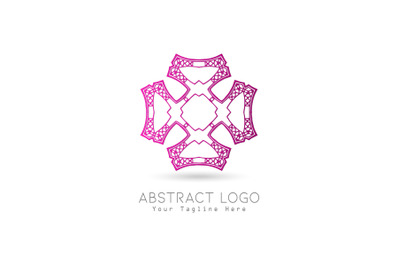 Logo Abstract Gradation Purple Color Design