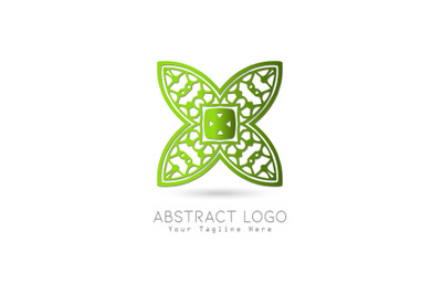 Logo Abstract Gradation Green Color