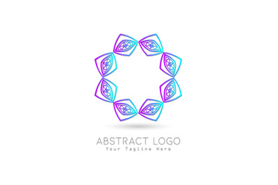 Logo Abstract Gradation Blue Purple Color