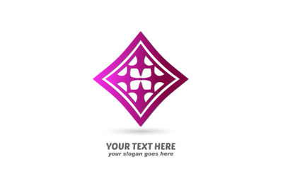 Logo Abstract Gradation Purple Color Design
