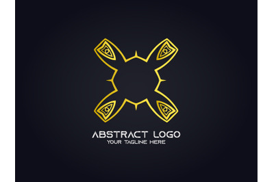 Logo Abstract Gold Color Elegant Design
